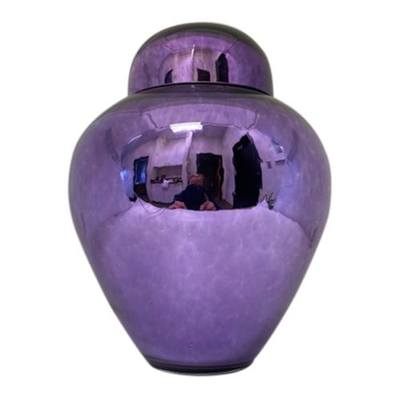 Purple Moonlit Glass Urn