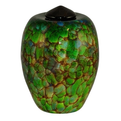 In The Jungle Glass Cremation Urn