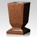 India Red Beveled Granite Vase