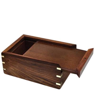 Indian Rosewood Pet Photo Cremation Urn