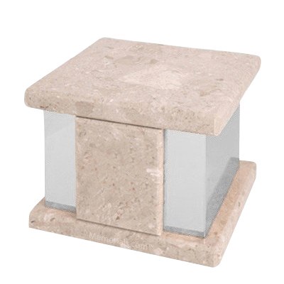 Infinita Silver Perlato Marble Medium Urn