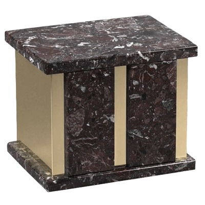 Infinita Rosso Levanto Marble Companion Urn