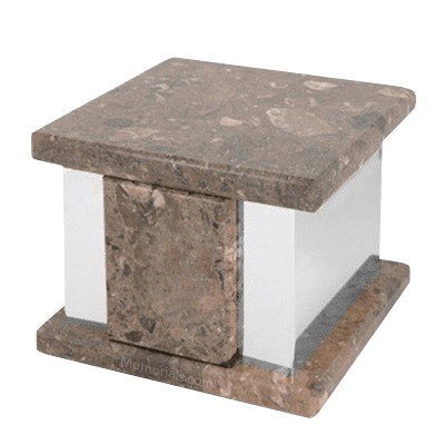 Infinita Silver Rosatica Marble Medium Urn