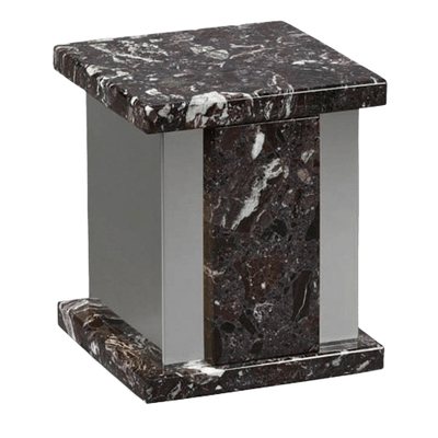 Infinita Silver Rosso Levanto Marble Urn