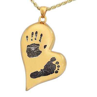 Infinity Heart 14k Gold Cremation Print Keepsake