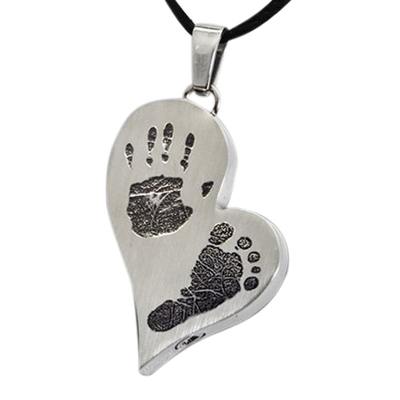 Infinity Heart Stainless Cremation Print Keepsake