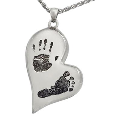 Infinity Heart Sterling Cremation Print Keepsake