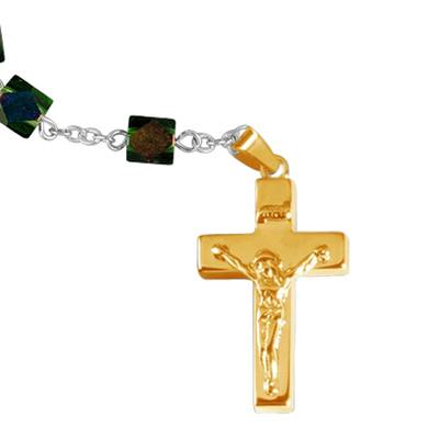 Iridescent Gold Cremation Rosary