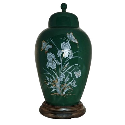 Iris Green Keepsake Cremation Urn