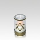 Ivory Star of David Tribute Memorial Candle