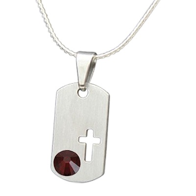 January Cross Cremation Pendant