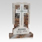 Jesus Cross Upright Cemetery Headstone