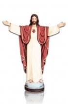 Jesus With Open Arms Medium Fiberglass Statues