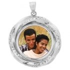 Jewel White Gold Photo Pendant