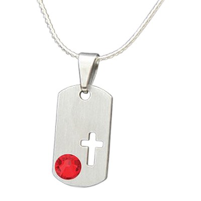 July Cross Cremation Pendant