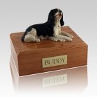 King Charles Spaniel Black Laying Dog Urns