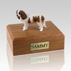 King Charles Spaniel Brown & White Dog Urns