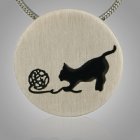 Kitty Signet Pewter Keepsake Pendant