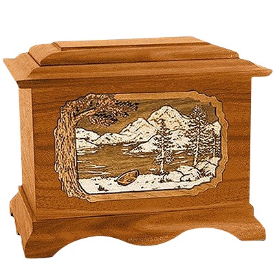 Lakeside Mahogany Cremation Urn For Two