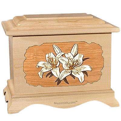 Lily Maple Cremation Urn for Two