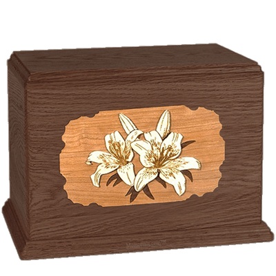 Lily Walnut Companion Urn