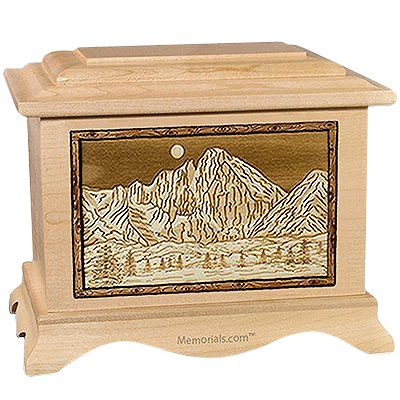 Longs Peak Maple Cremation Urn For Two
