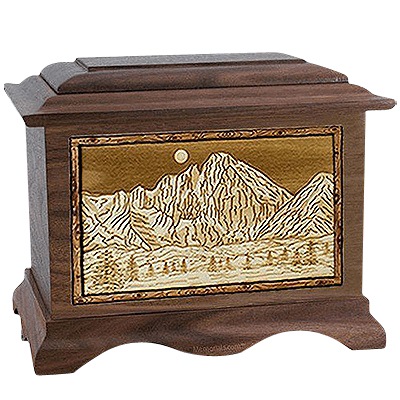 Longs Peak Walnut Cremation Urn For Two