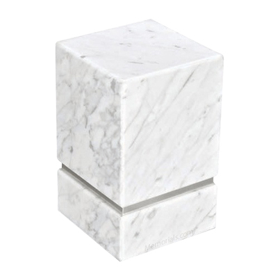 La Nostra Silver Bianco Marble Urn