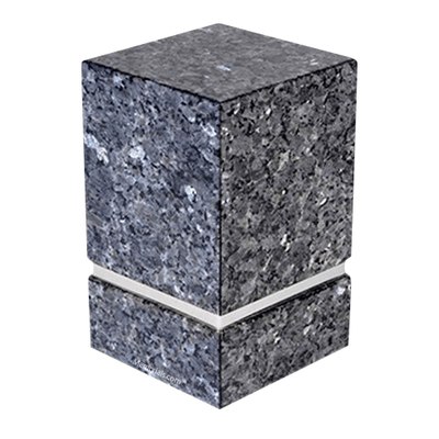 La Nostra Silver Blue Pearl Granite Urn