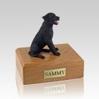 Labrador Black Sitting Large Dog Urn