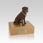 Labrador Chocolate Playing Small Dog Urn