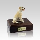 Labrador Yellow Sitting Small Dog Urn