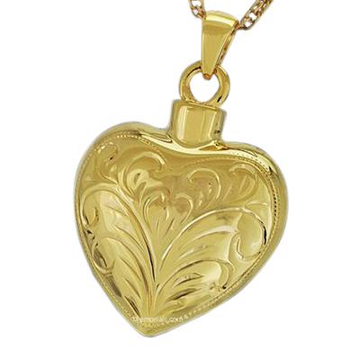Lace Heart Cremation Pendant II