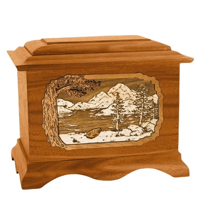 Lakeside Mahogany Cremation Urn