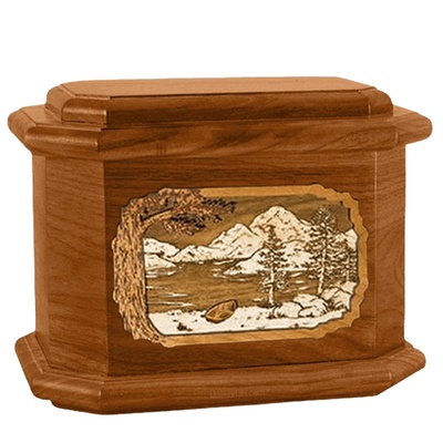 Lakeside Mahogany Octagon Cremation Urn