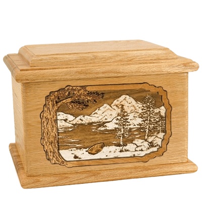 Lakeside Oak Memory Chest Cremation Urn