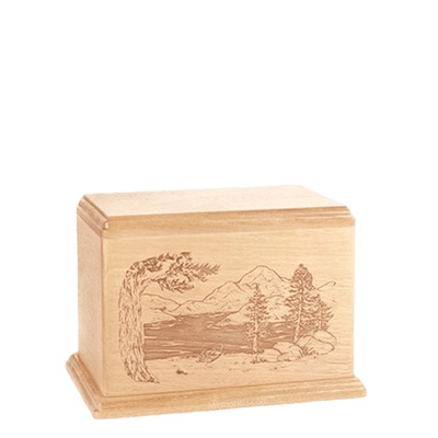 Lakeside Small Maple Wood Urn
