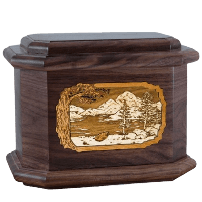 Lakeside Walnut Octagon Cremation Urn