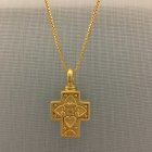 Large Filigree Pet Cross with Hearts Memorial Jewelry II