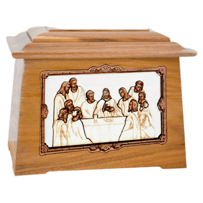 Last Supper Oak Aristocrat Cremation Urn