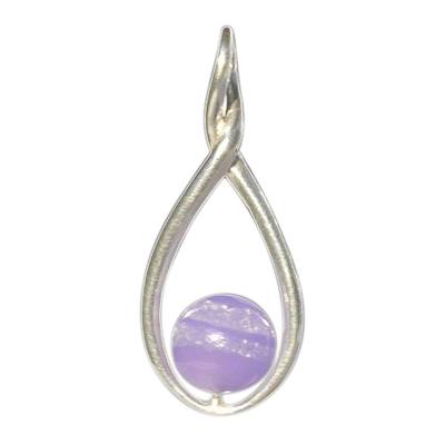 Lavender Infinity Cremation Ash Pendant