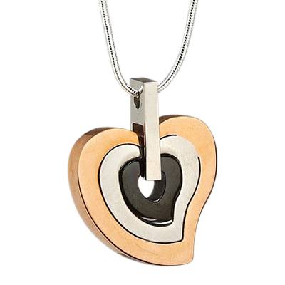 Layered Heart Cremation Pendant