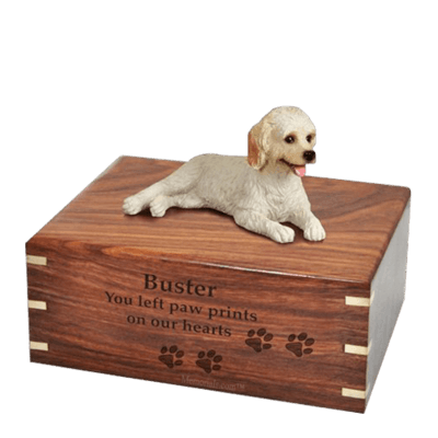 Laying Labradoodle Large Doggy Urn