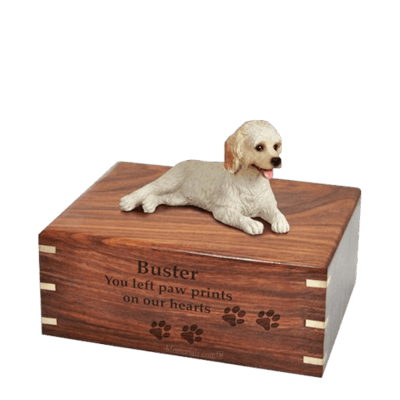 Laying Labradoodle Medium Doggy Urn