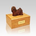 Lhasa Apso Black & Tan Small Dog Urn