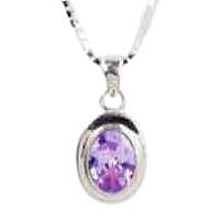 Light Amethyst Oval Keepsake Jewelry