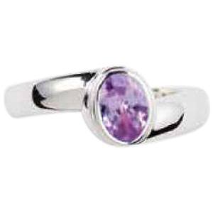 Light Amethyst Serpentine Cremation Ring