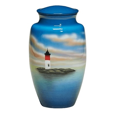 Lighthouse Metal Cremation Urn