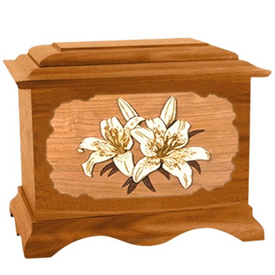 Lily Mahogany Cremation Urn