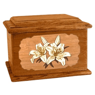 Lily Mahogany Memory Chest Cremation Urn